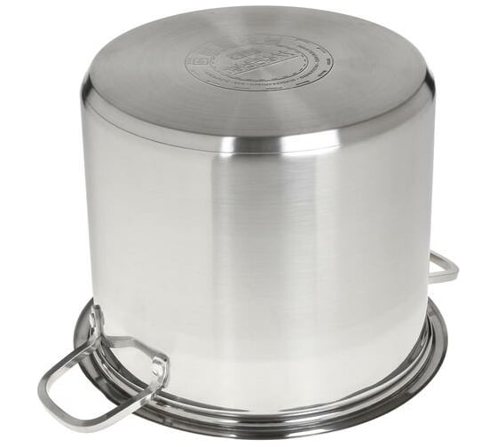 Кастрюля Webber BE-128-10L из нержавеющей стали 10 литров, 24x21 см 0R-00006128