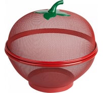 Фруктовница Webber ВЕ-0203 с крышкой диаметр 26 красная 10 0Р-00003270