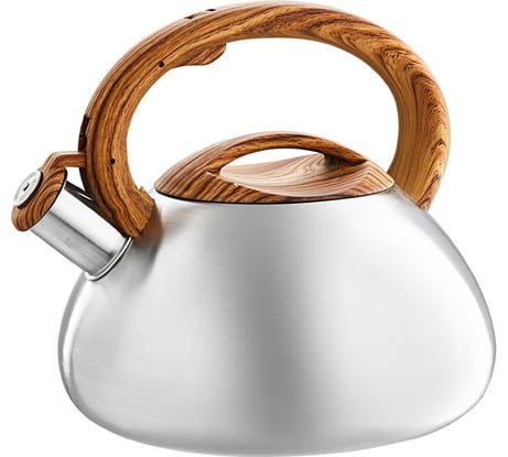 Чайник Webber BE-0593 из нержавеющей стали со свистком 3 л, сатин 12 Р1-00003624