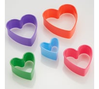Набор форм для печенья Webber BE-4416/5 r 5 размеров сердечки пластик 144 0R-00002200