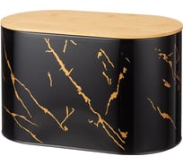 Хлебница Agness Fantasy 2 В1 34x18x20 см цвет: черный мрамор 790-317