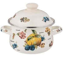 Эмалированная кастрюля Agness Фрукты с эмалированной крышкой 1.5 л 16x10 см 934-555