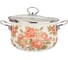 Эмалированная кастрюля Agness Корейская Роза со стеклянной крышкой 5 л 24x14 см 915-139 2