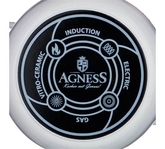 Эмалированная кастрюля Agness Куриный Переполох 2.4 л диаметр 18 см высота 10.5 см 951-011