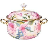 Эмалированная кастрюля Agness Винтаж с крышкой, 2.8 л, диаметр 18 см 950-022