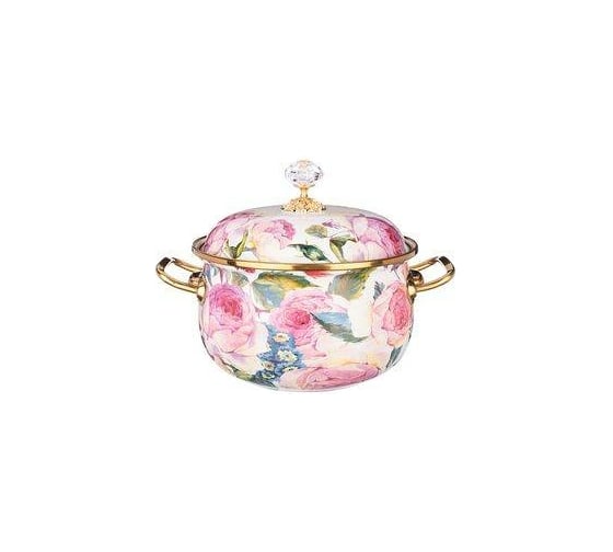 Эмалированная кастрюля Agness Винтаж с крышкой, 2.8 л, диаметр 18 см 950-022
