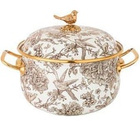 Эмалированная кастрюля Agness Royal Garden с крышкой, 2.8 л 950-082