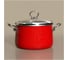 Эмалированная кастрюля Agness DELUXE со стеклянной крышкой с эффектом металлик 2.2 л 901-050 2