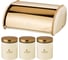 Хлебница Agness Тюдор 35.5x23x14.5 см с 3-мя банками для сыпучих продуктов диаметр 10 см высота 12 см 950 мл 938-056 1