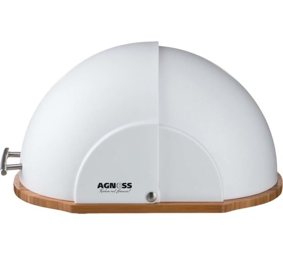 Деревянная хлебница Agness NATIVE с пластиковой крышкой 36x26x20 см 938-010