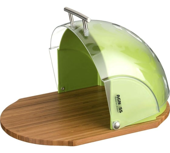 Деревянная хлебница Agness FRESH с комбинированной крышкой 36x26x20 см 938-012