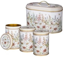 Набор Agness Дворцовый Парк хлебница 17.8x33.8x20 см емкости для сыпучих 10.5x15 см 3 шт 949-024