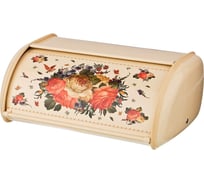 Хлебница Agness Роскошный Сад металлическая 35.5x23x14.5 см 938-054