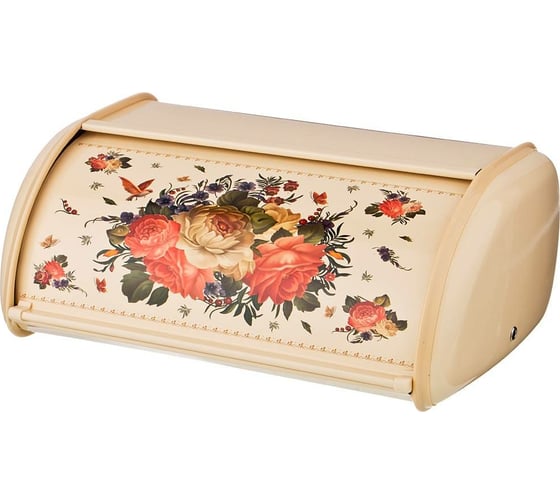 Хлебница Agness Роскошный Сад металлическая 35.5x23x14.5 см 938-054 1