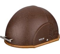 Деревянная хлебница Agness шоколад с пластиковой крышкой 36x26x20 см 938-051