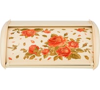 Хлебница Agness Корейская Роза металлическая 35.5x23x14.5 см 938-055
