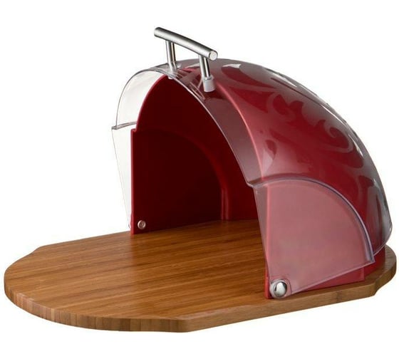 Деревянная хлебница Agness RED STAR с комбинированной крышкой 36x26x20 см 938-008