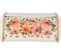 Хлебница Agness ПИОНЫ Винтаж металлическая 35.5x23x14.5 см 938-040
