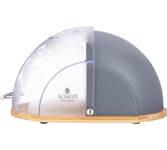 Деревянная хлебница Agness с комбинированной крышкой 36x26x20 см 938-069