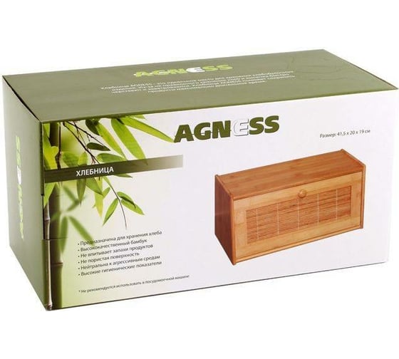 Хлебница Agness NATIVE 40x20x19 см 897-022