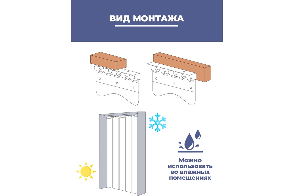 Завеса Домовой Прошка ПВХ 2x1 м, 200х0.8 мм 12778 - выгодная цена, отзывы,  характеристики, фото - купить в Москве и РФ