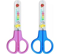 Детские ножницы DELI E6021 120 мм сталь ассорти пакет с европодвесом, 12 шт 459017