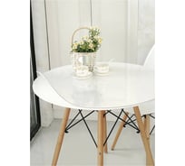 Скатерть Домовой Прошка гибкое стекло ПВХ 0,8 мм, размер O90 см 12741