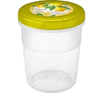 Банка Econova с завинчивающейся крышкой с декором 1,2 л зеленый 437101109