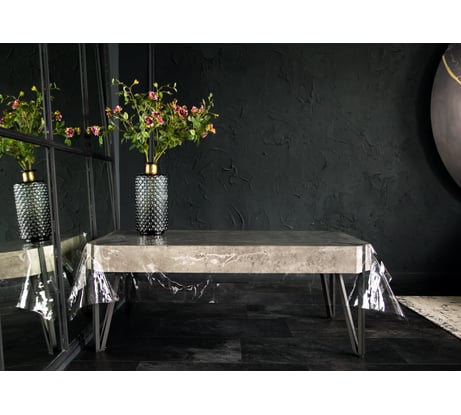 Скатерть Домовой Прошка гибкое стекло ПВХ 0,25 мм, размер 140x160 см 10080