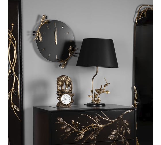 Настенные часы BOGACHO Oliva Branch 45020/бронзовый