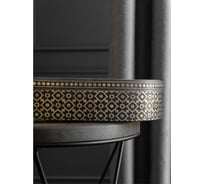 Трехрядный потолочный составной карниз Peora РУБУС с поворотами золото-графит 1.8 м 79144