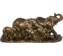 Статуэтка BOGACHO Слоники Счастливая семья 22535/бронзовый
