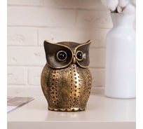 Статуэтка BOGACHO Сова Дотс большая 22684/бронзовый