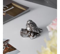 Статуэтка BOGACHO Птичка Зарничка 22694/серебристый