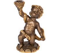 Подсвечник BOGACHO Ангел Амур левый 22711/бронзовый