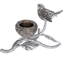 Подсвечник BOGACHO Терра Сонг 75116/серебристый