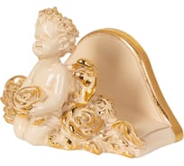 Кухонная салфетница BOGACHO Ангел Роуз из мрамора 75111/кремовый