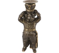 Подсвечник BOGACHO Бравый гусар из мрамора 22649/бронзовый