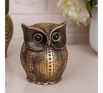 Статуэтка BOGACHO Сова Дотс малая 22685/бронзовый
