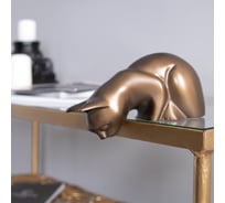 Статуэтка BOGACHO Кошка на полку 22060/бронзовый