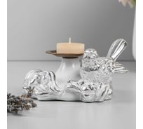 Подсвечник BOGACHO Птичка Терра 22659/белый