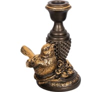 Подсвечник BOGACHO Птичка Терра левый 22696/бронзовый