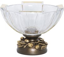 Фруктовница-конфетница BOGACHO Oliva Branch 52101/бронзовый