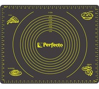 Коврик для теста PERFECTO LINEA с мерными делениями 50x40 см серый 23-504002