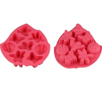 Силиконовая форма для выпечки PERFECTO LINEA насекомые 28x21.5x3.5 см розовый 20-000719