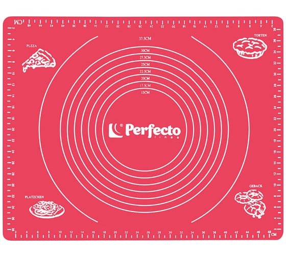 Коврик для теста PERFECTO LINEA с мерными делениями 50x40 см розовый 23-504004 1