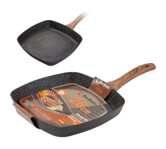 Алюминиевая сковорода-гриль PERFECTO LINEA Hardy Plus 26 см 55-260041