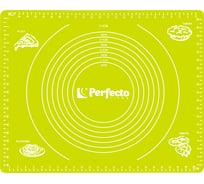 Коврик для теста PERFECTO LINEA с мерными делениями 50x40 см салатовый 23-504000