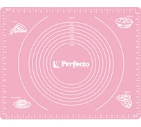 Коврик для теста PERFECTO LINEA с мерными делениями, светло-розовый, 50x40 см 23-504001