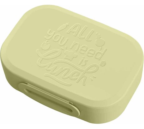 Ланч-бокс Phibo "ALL YOU NEED IS LUNCH", 180x130x50 мм 0,98 л зеленый 43421980951